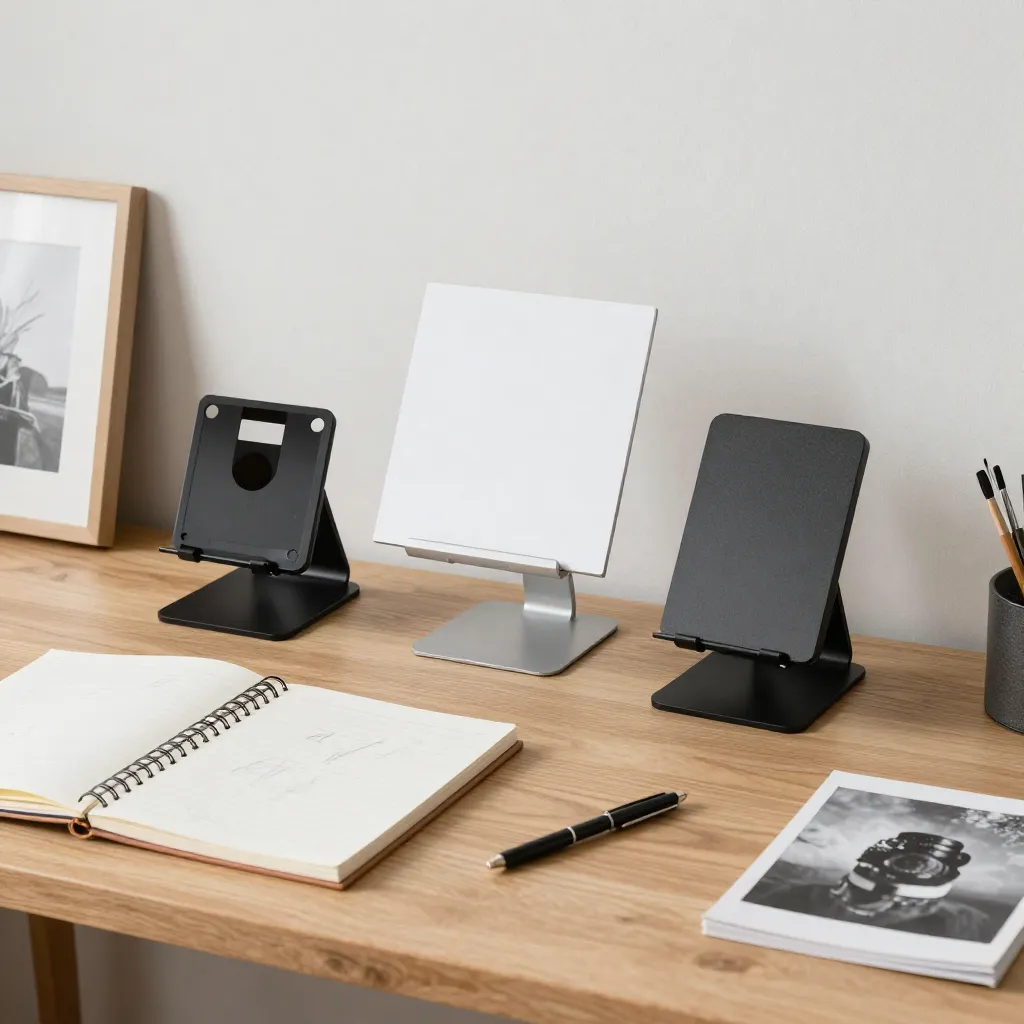 Minimalist display stand for tablets and artwork