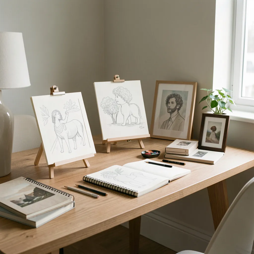 Studio series easel in use position