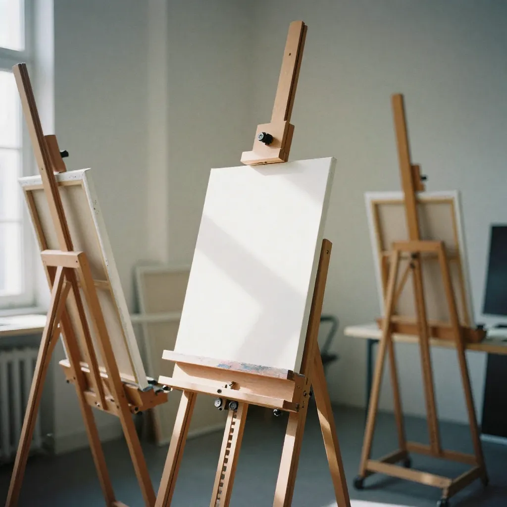 Technical series drafting easel with measurement guides