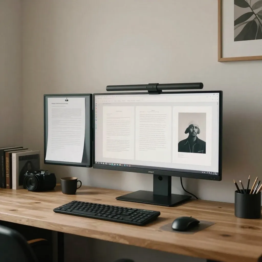 Easel in educational studio with student work
