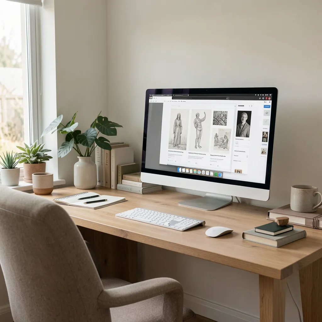 Multiple easels in open studio workspace